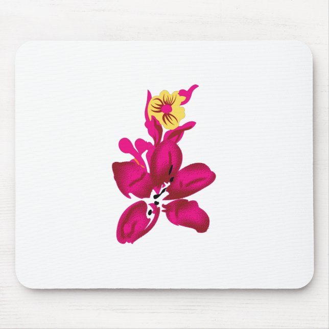 Floral Style, ArtyClick Crimson, Light Gold Mouse Pad (Front)