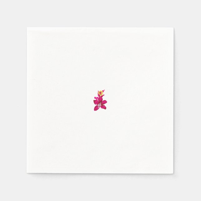 Floral Style, ArtyClick Crimson, Light Gold Napkins (Front)