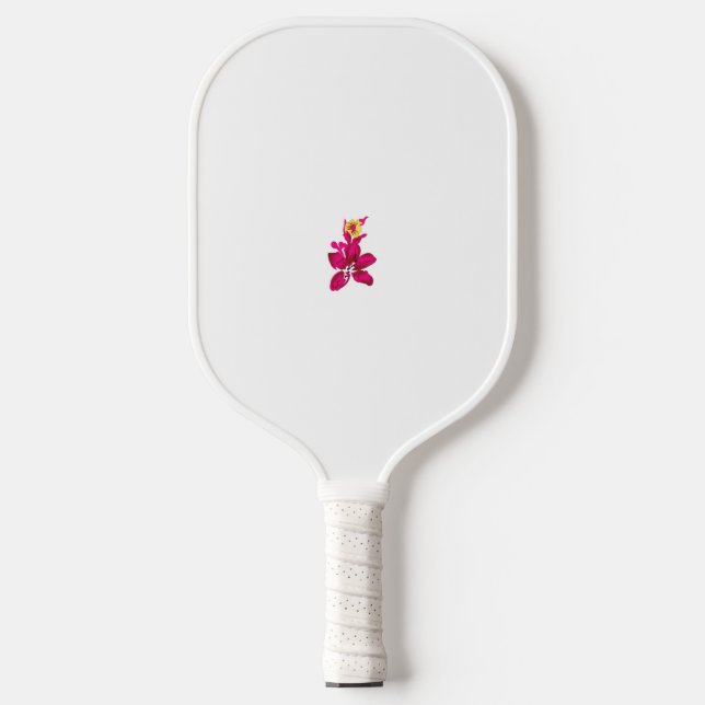 Floral Style, ArtyClick Crimson, Light Gold Pickleball Paddle (Front)