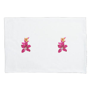 Floral Style, ArtyClick Crimson, Light Gold Pillow Case