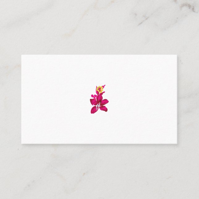 Floral Style, ArtyClick Crimson, Light Gold Place Card (Front)