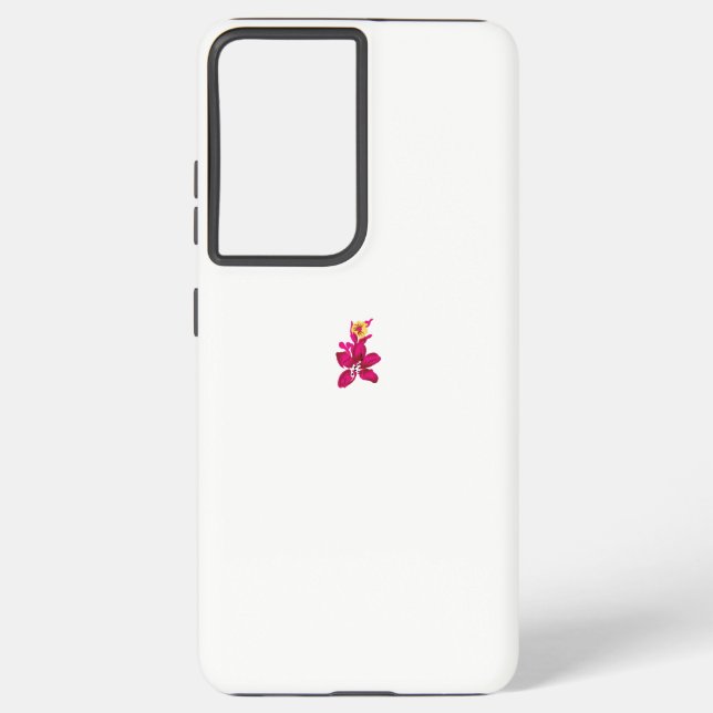 Floral Style, ArtyClick Crimson, Light Gold Samsung Galaxy Case (Back)
