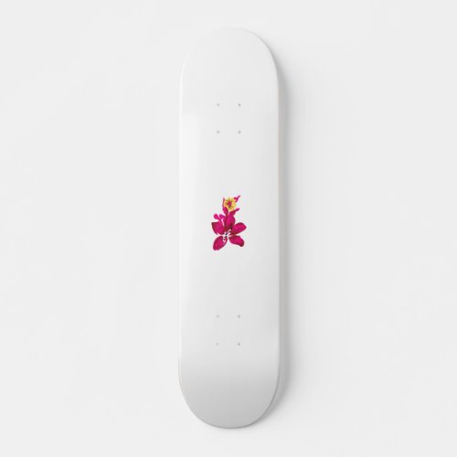 Floral Style ArtyClick Crimson Light Gold Skateboard