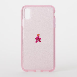 Floral Style, ArtyClick Crimson, Light Gold Speck iPhone XS Max Case