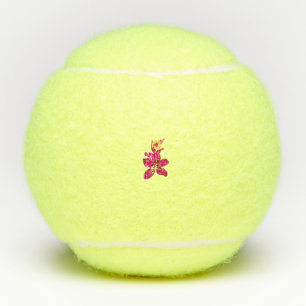 Floral Style, ArtyClick Crimson, Light Gold Tennis Balls