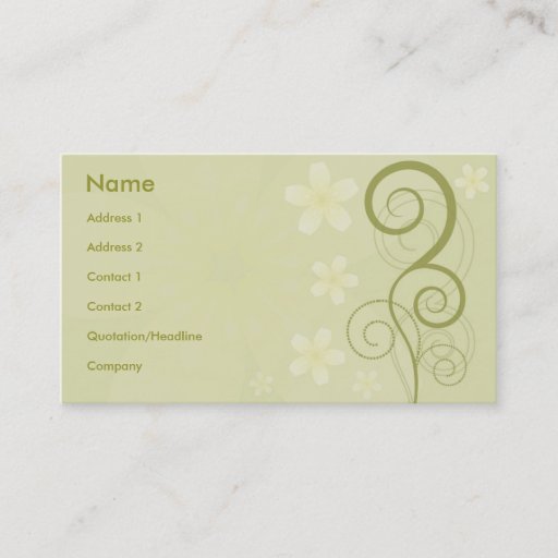 Customizable Floral Style Business Card Templates