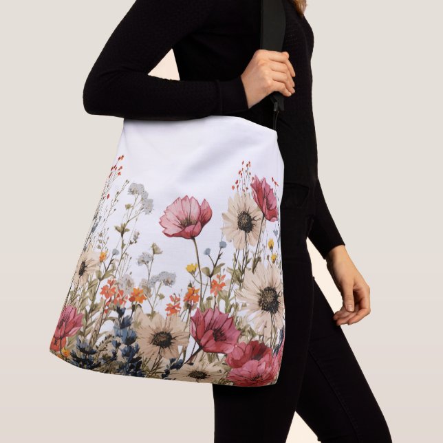 Floral Sublimation Crossbody Bag (Close Up)