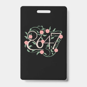 Floral Subtle Anti Trump 8647 86 47 Boho Badge