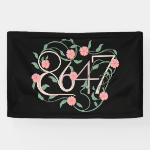 Floral Subtle Anti Trump 8647 86 47 Boho Banner