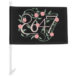 Floral Subtle Anti Trump 8647 86 47 Boho Car Flag