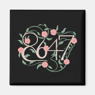 Floral Subtle Anti Trump 8647 86 47 Boho Magnet