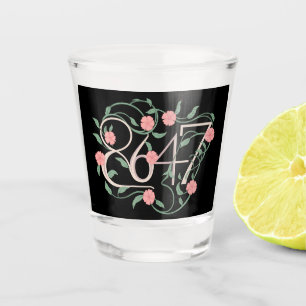 Floral Subtle Anti Trump 8647 86 47 Boho Shot Glass