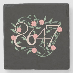 Floral Subtle Anti Trump 8647 86 47 Boho Stone Coaster