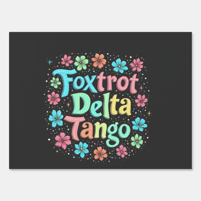 Floral Subtle Anti Trump 8647 Anti Maga  Sign (Front)