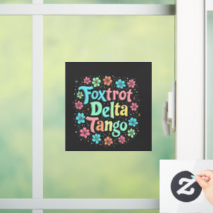 Floral Subtle Anti Trump 8647 Anti Maga  Window Cling