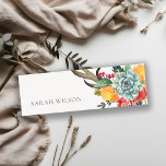 FLORAL SUCCULENT ANTLER BOHEMIAN ALLURE ADDRESS MINI BUSINESS CARD<br><div class="desc">If you need any further customisation or any other matching items,  please feel free to contact me at yellowfebstudio@gmail.com</div>