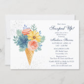 Floral Succulent Macaron | Bridal Shower Invitation (Front)