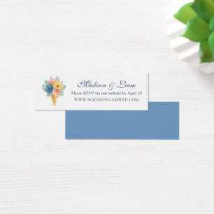 Floral Succulent Macaron Wedding RSVP Cards
