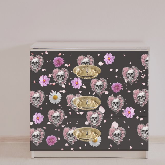 Floral Sugar Heart Skulls Decoupage Tissue Paper (Creator Uploaded)