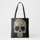 Floral Sugar Skull All-Over-Print Tote Bag