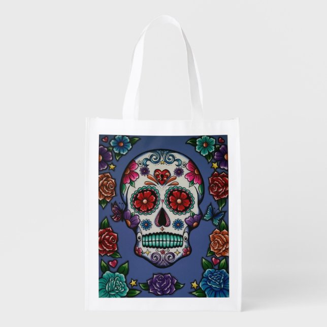 Floral Sugar Skull Bag (Front)