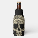 Floral Sugar Skull Bottle Cooler