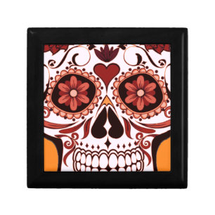 Floral Sugar Skull Day of the Dead Art Gift Box