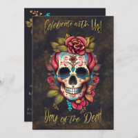 Floral Sugar Skull Day of the Dead English