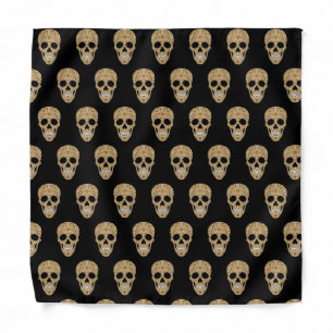 Floral Sugar Skull Dia de los Muertos Bandana