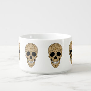 Floral Sugar Skull Dia de los Muertos Bowl