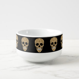 Floral Sugar Skull Dia de los Muertos Soup Mug