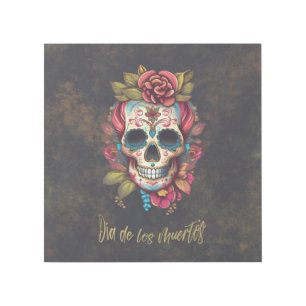 Floral Sugar Skull Día de los Muertos Spanish  Gallery Wrap