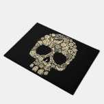 Floral Sugar Skull Door Mat