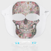 Floral Sugar Skull Face Shield (Front w/Glasses)