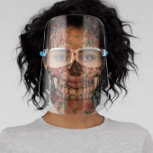 Floral Sugar Skull Face Shield (Insitu)