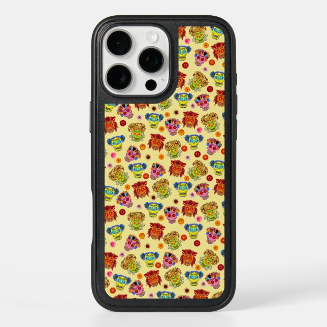 Floral Sugar Skull Otterbox iPhone Case (Back)