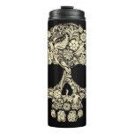 Floral Sugar Skull Thermal Tumbler