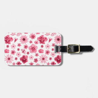 floral suitcase label luggage tag
