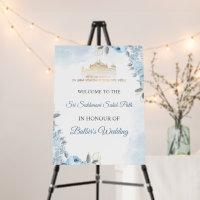 Floral Sukhmani Sahib Path Wedding Board