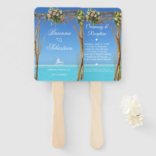 Floral Summer Beach Wedding Gate Reception Hand Fan