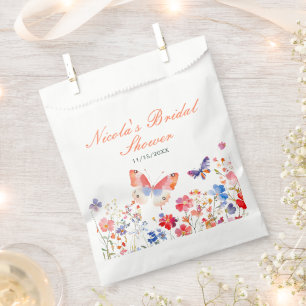 Floral Summer Butterfly Bridal Shower Favor Bag