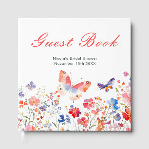Floral Summer Butterfly Bridal Shower Guest Book