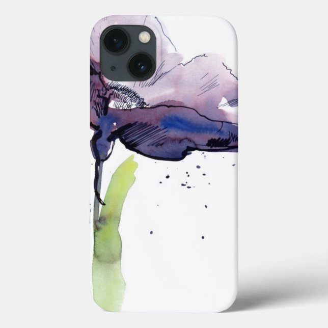Floral summer design with hand-painted abstract Case-Mate iPhone case (Back)
