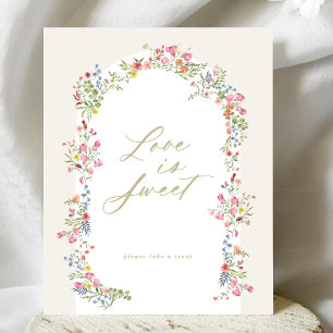 floral summer favor garden bridal shower sign