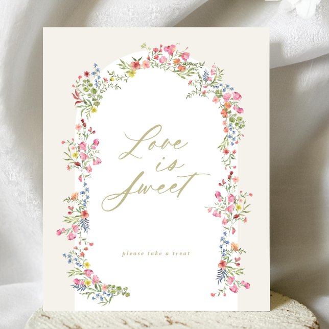 floral summer favor garden bridal shower sign (Creator Uploaded)