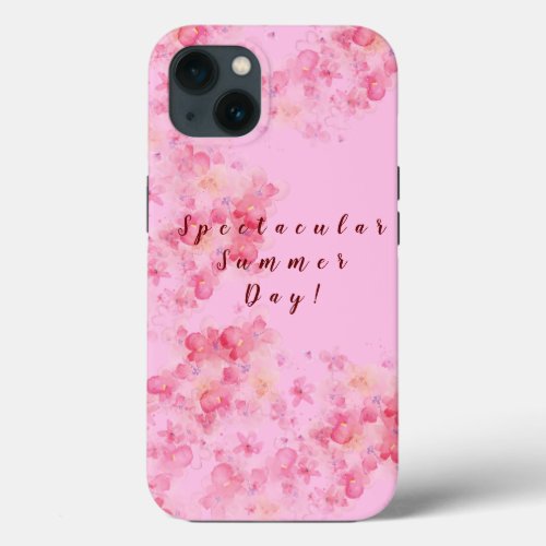Floral Summer iphone cases with summer quote 