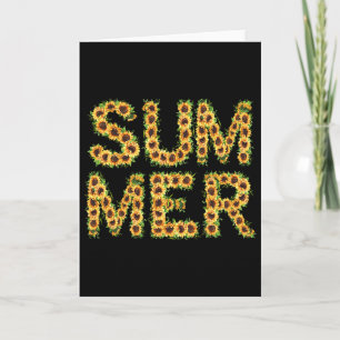 Floral Summer Letter - Summertime With Watercolor  Card