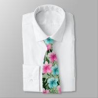 floral summer neck tie
