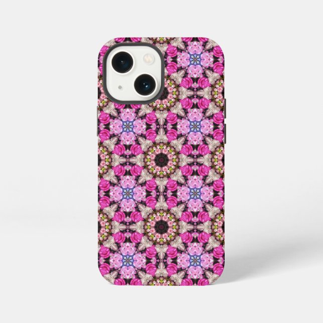 Floral summer pink pattern iphone case (Back)