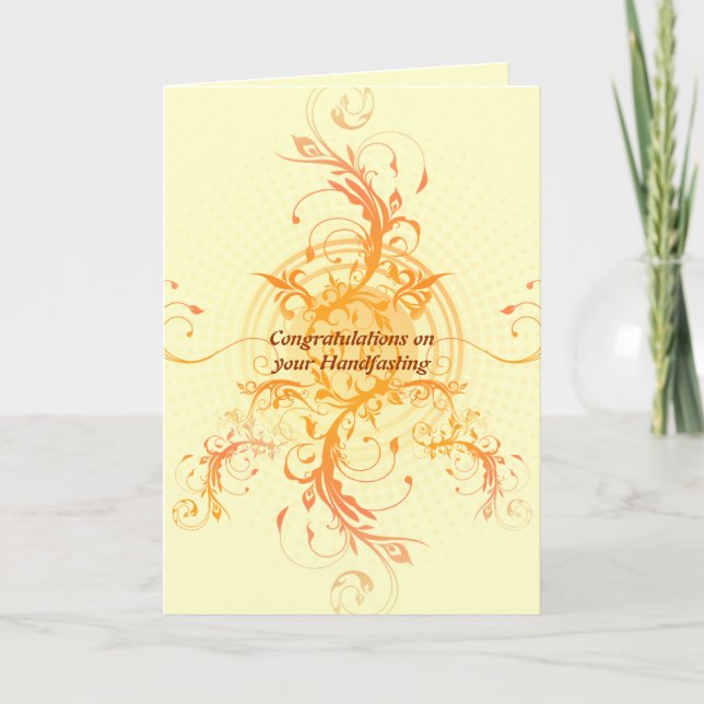 Floral Sun Handfasting Card (Front)